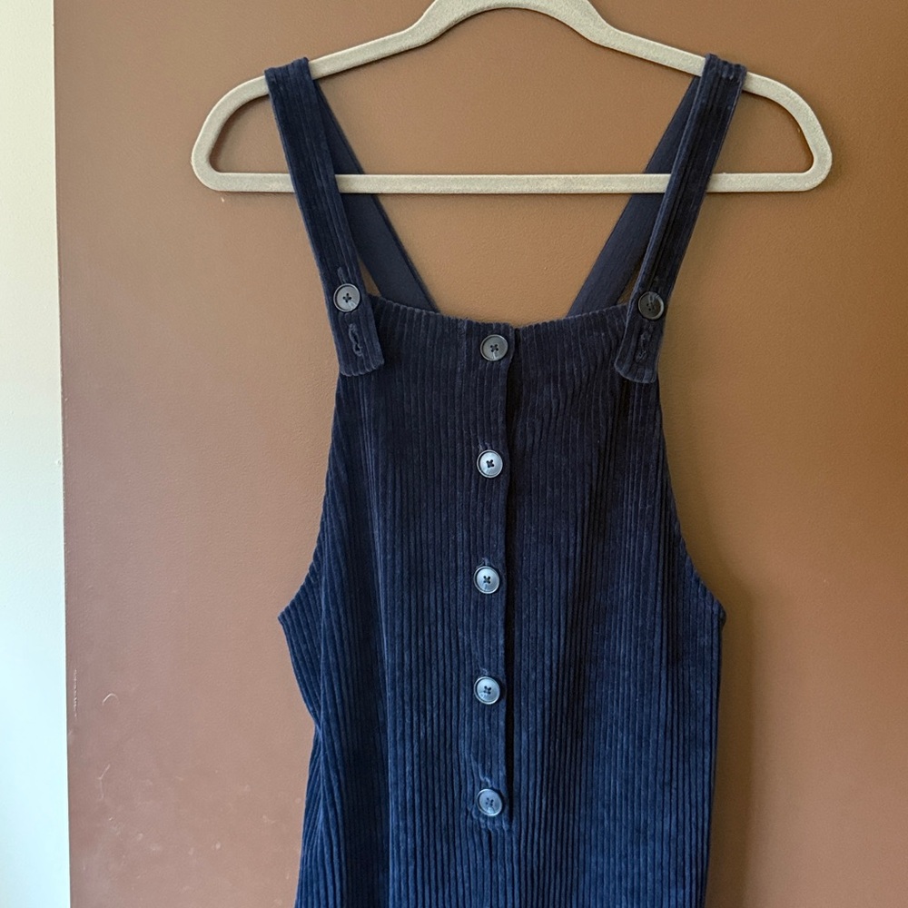 Madewell Texture & Thread Blue Corduroy Jumpsuit - Picture 2 of 8